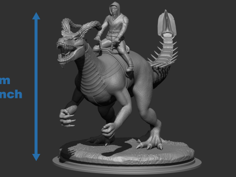 Hybrid Dino Model Cetak 3D