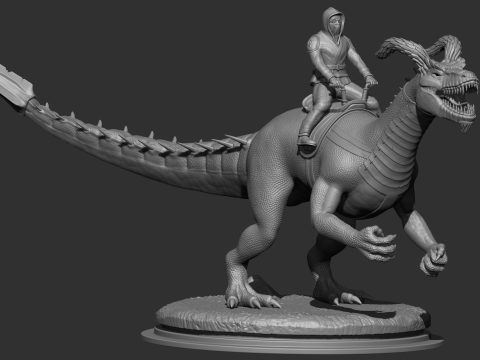 Hybrid Dino Model Cetak 3D