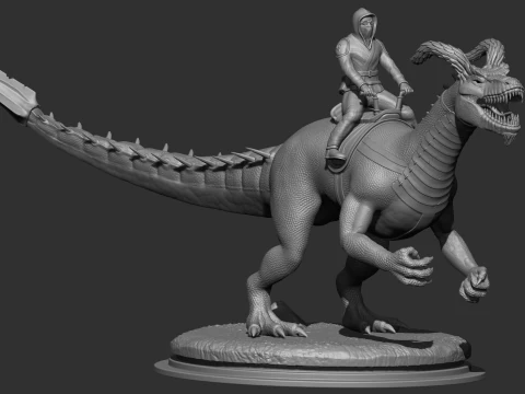 Hybrid Dino 3D Print Model