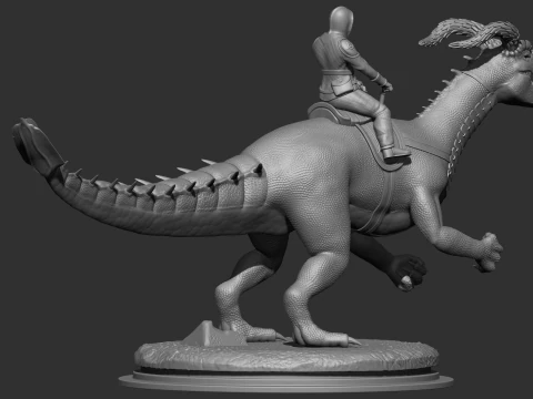 Hybrid Dino 3D Print Model