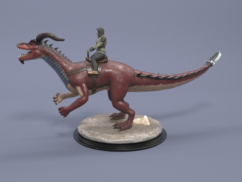 Hybrid Dino Model Cetak 3D