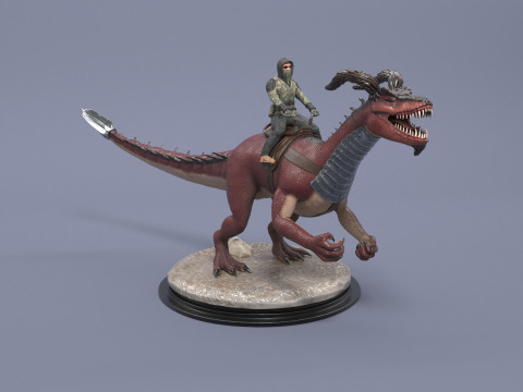 Hybrid Dino Model Cetak 3D