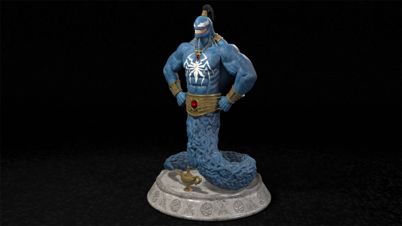 Genie the Venom 3D Принт Модель .c4d .max .obj .3ds .fbx .stl .blend 