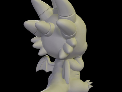 Shocked Baby Dragon 3D Print Model