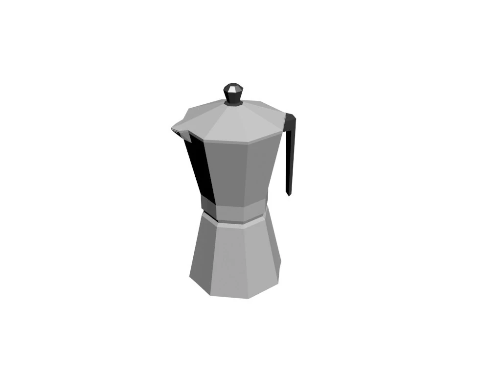 Coffee maker - cafetera 3D Model .c4d .max .obj .3ds .fbx .stl .blend 