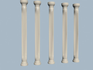 Marble column columna de marmol 3D Model