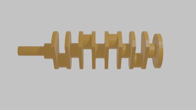 Crankshaft 3D Model .c4d .max .obj .3ds .fbx .stl .blend 