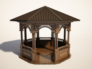 Besedka-povilion 3D 模型