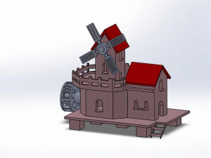 Moinho de vento Modelo 3D