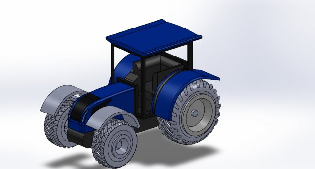 Newholland tractor 3D Model .c4d .max .obj .3ds .fbx .stl .blend 
