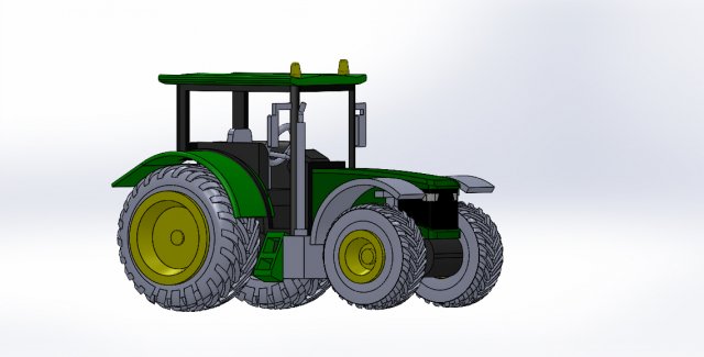 Jondere Tractor 3D Model .c4d .max .obj .3ds .fbx .stl .blend 