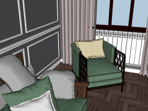 Living room design 3D 모델