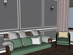 Living room design 3D 모델