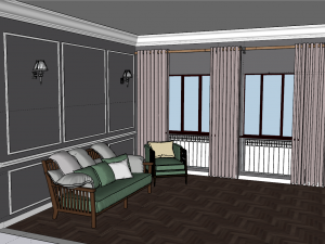 Living room design 3D 모델