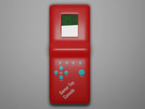 Retro Tetris Console 3D Model