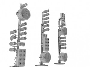 Spotlights and wires 3D Model