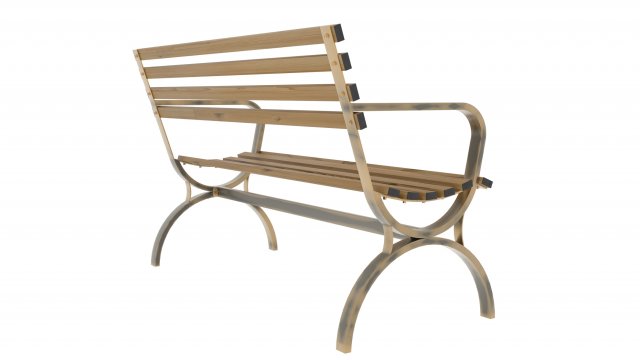 Bench 3D Модель .c4d .max .obj .3ds .fbx .stl .blend 