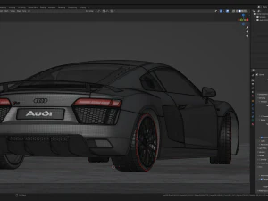 Audi R8 V10 Plus 2016 3D Model