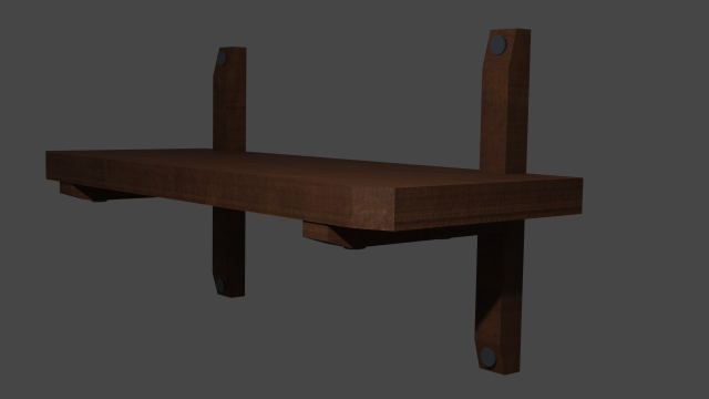 Wall shelf model Modelo 3D .c4d .max .obj .3ds .fbx .stl .blend 