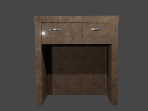 Wooden cabinet with drawers Modelo 3D