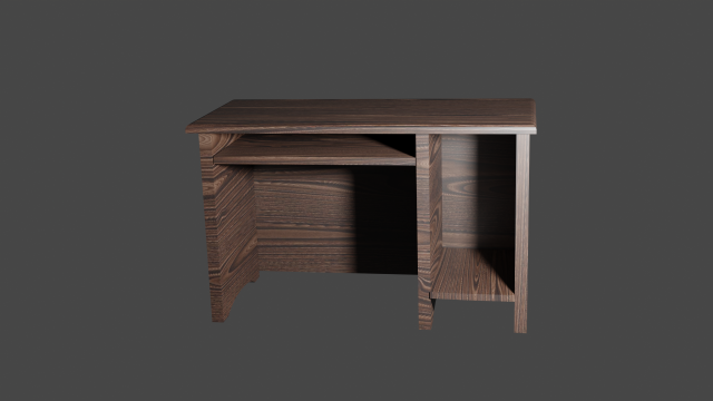 Wooden desk 3Dモデル .c4d .max .obj .3ds .fbx .stl .blend