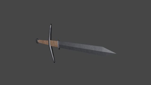 Claymore sword 3D Model .c4d .max .obj .3ds .fbx .stl .blend 