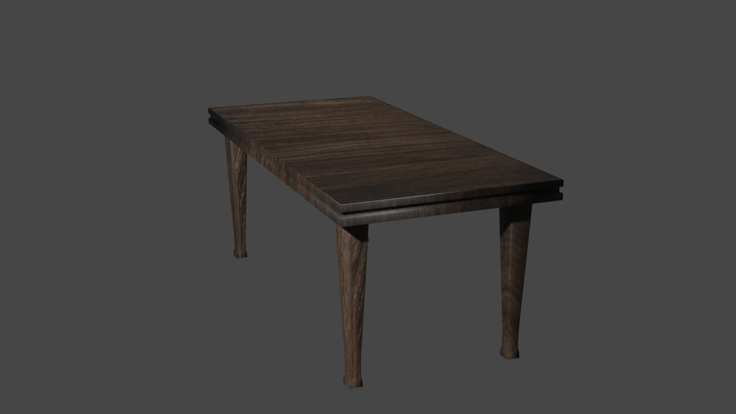Wood table 3D Model .c4d .max .obj .3ds .fbx .stl .blend