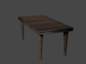 Wood table 3D Model