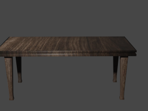 Wood table 3D-Modell