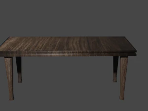 Wood table 3D Model
