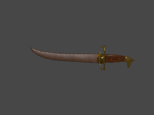 Curvy dagger 3D 模型