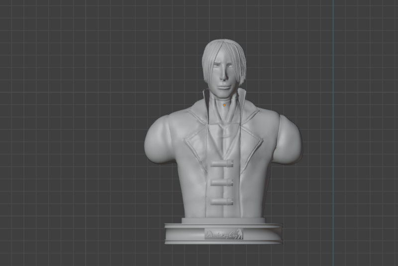 Dante Devil May Cry Bust Modèles 3D en vedette .c4d .max .obj .3ds .fbx .stl .blend 