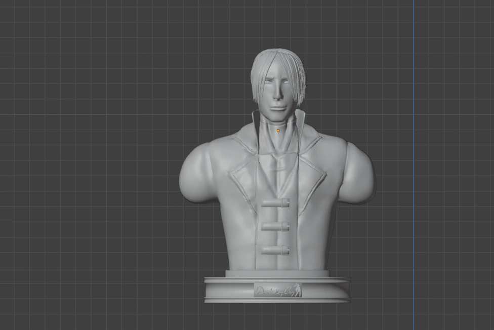 Dante Devil May Cry Bust 3D Print Model .c4d .max .obj .3ds .fbx .stl .blend