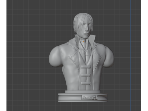 Dante Devil May Cry Bust Modèles 3D en vedette