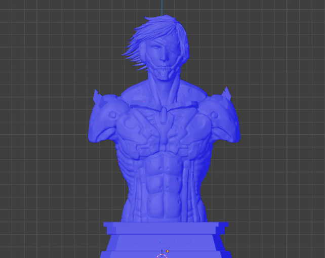Raiden Bust Metal gear rising STL 3D Print Model .c4d .max .obj .3ds .fbx .stl .blend 