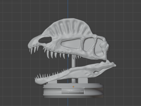 Dilophosaurus decorative skull 3D Print Model