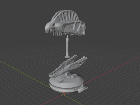 Dilophosaurus decorative skull 3Dプリントモデル