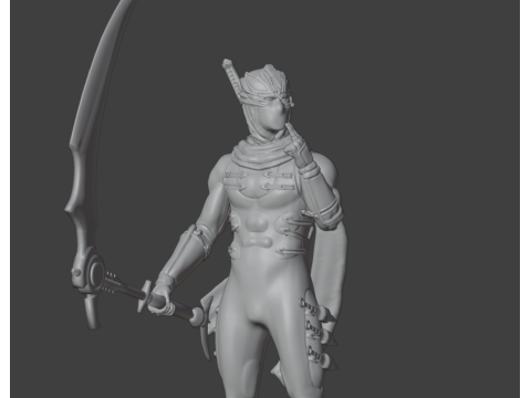 Ryu Hayabusa Ninja gaiden 2 figure Model Cetak 3D