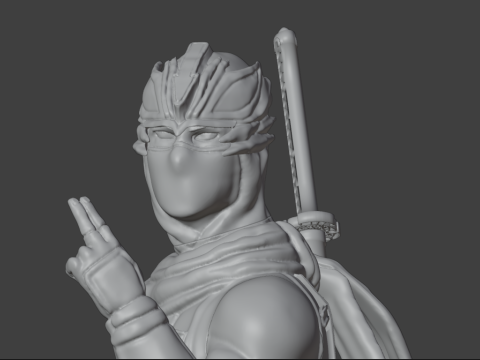 Ryu Hayabusa Ninja gaiden 2 figure Model Cetak 3D
