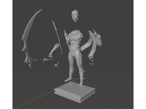 Ryu Hayabusa Ninja gaiden 2 figure Model Cetak 3D