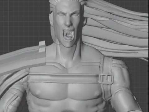 Kain figure Blood omen 2 Model Cetak 3D