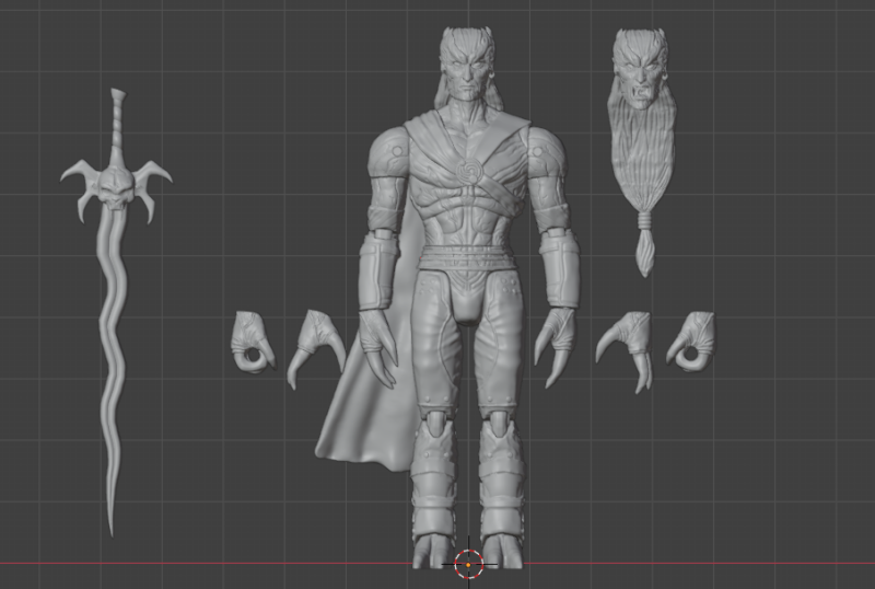 Kain figure articulated Legacy of kain 3D printmodel .c4d .max .obj .3ds .fbx .stl .blend 