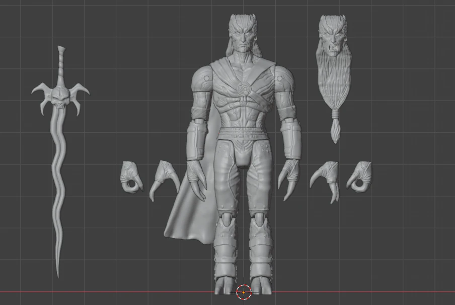 Kain figure articulated Legacy of kain 3D Print Model .c4d .max .obj .3ds .fbx .stl .blend