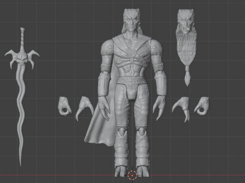 Kain figure articulated Legacy of kain Modèles 3D en vedette