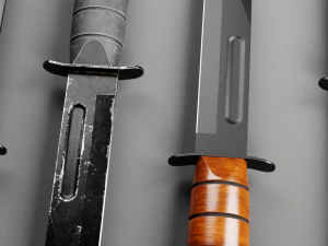Combat Knife KA-BAR Low-poly Collection 3D Model