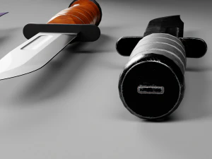 Combat Knife KA-BAR Low-poly Collection 3D Model