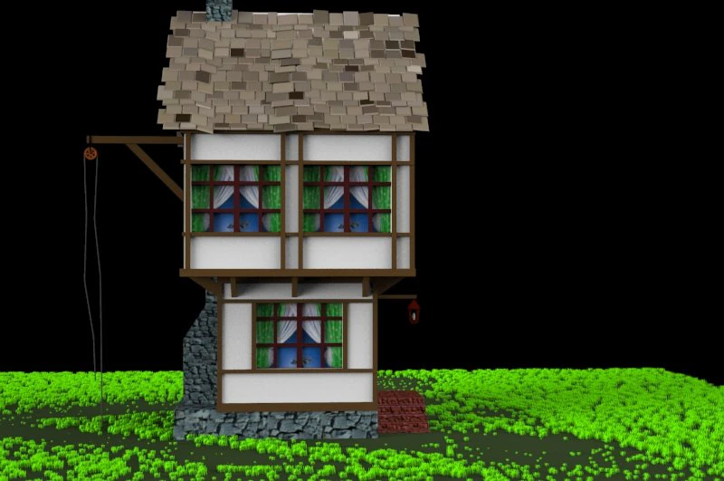 House 3D Model .c4d .max .obj .3ds .fbx .stl .blend 