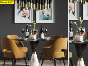 Dining set Modelo 3D