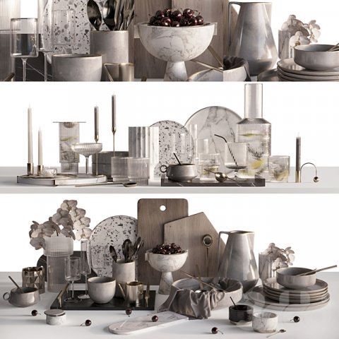 Kitchen set Modelo 3D .c4d .max .obj .3ds .fbx .stl .blend 