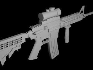 M4A1 assault rifle weapon Modelo 3D